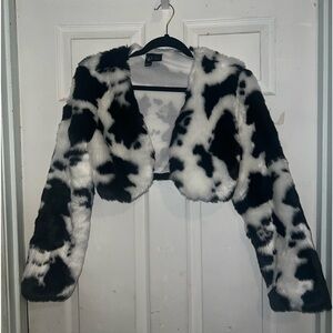 Windsor faux fur cropped jacket